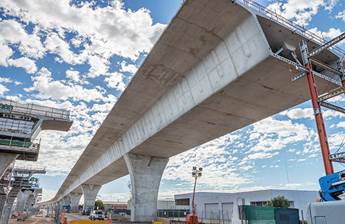 Highway overpass being built